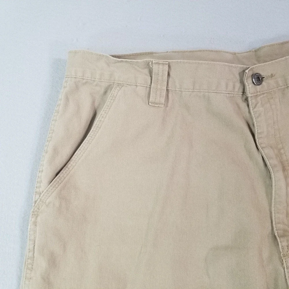 Wrangler cargo pants men's 40x32 regular fit straight beige tan cotton outdoor